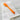 Orange silicone Ultimate Spatula by Get it Right, showing the flexible spatula head and ergonomic handle for cooking and baking.