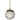 Barfly stainless steel julep strainer from above, showing the perforated bowl and the hole in the handle